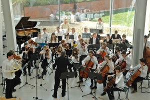 Musikschüler musizieren im POmmerschen Landesmuseum
