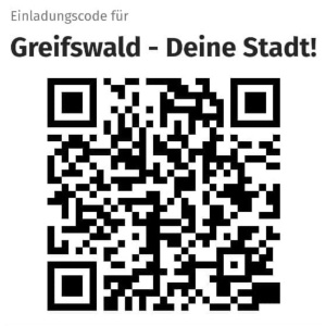 Einladungscode für Greifswald - deine Stadt