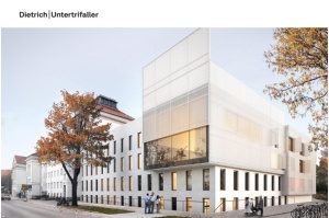 Dietrich Untertrifaller Architekten Visualisierung des Theaters von der Anklamer Straße aus