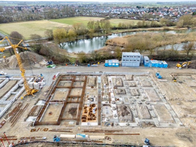 Luftaufnahme Neubau Schulzentrum Haus B © André Gschweng Luftaufnahme Neubau Schulzentrum Haus B