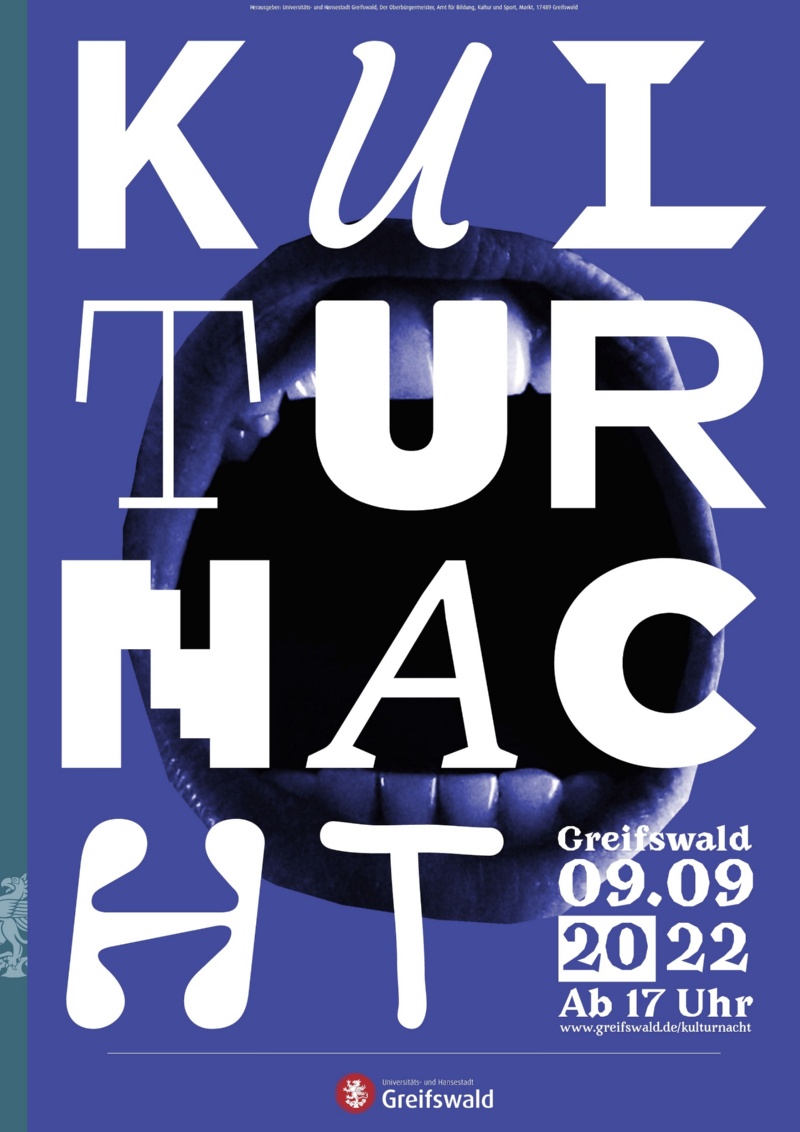 Plakatmotiv 20. Greifswalder Kulturnacht 2022 © Roberto Plucinski