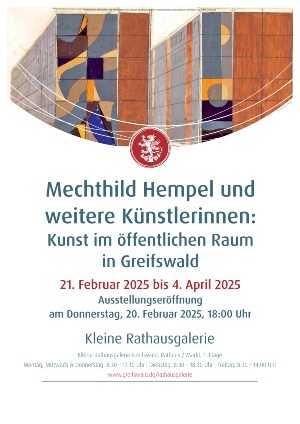 Ausstellungsplakat Kleine Rathausgalerie: Mechthild Hempel