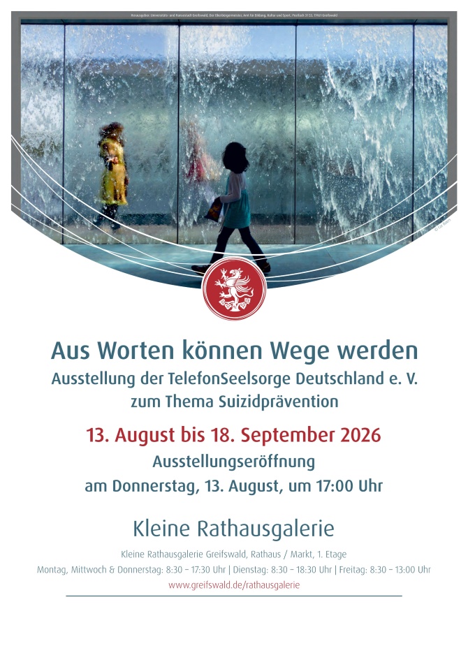Plakat für die Ausstellung "Aus Worten können Wege werden" - Ausstellung der TelefonSeelsorge Deutschland e. V. zum Thema Suizidprävention © Cor Boers © Cor Boers Plakat für die Ausstellung "Aus Worten können Wege werden" - Ausstellung der TelefonSeelsorge Deutschland e. V. zum Thema Suizidprävention © Cor Boers