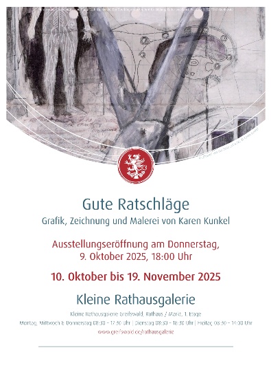 Plakat für die Ausstellung "Gute Ratschläge" mit dem Werk „Charité“ aus der Serie „ad acta“, © Karen Kunkel - © Karen Kunkel Plakat für die Ausstellung "Gute Ratschläge" mit dem Werk „Charité“ aus der Serie „ad acta“, © Karen Kunkel