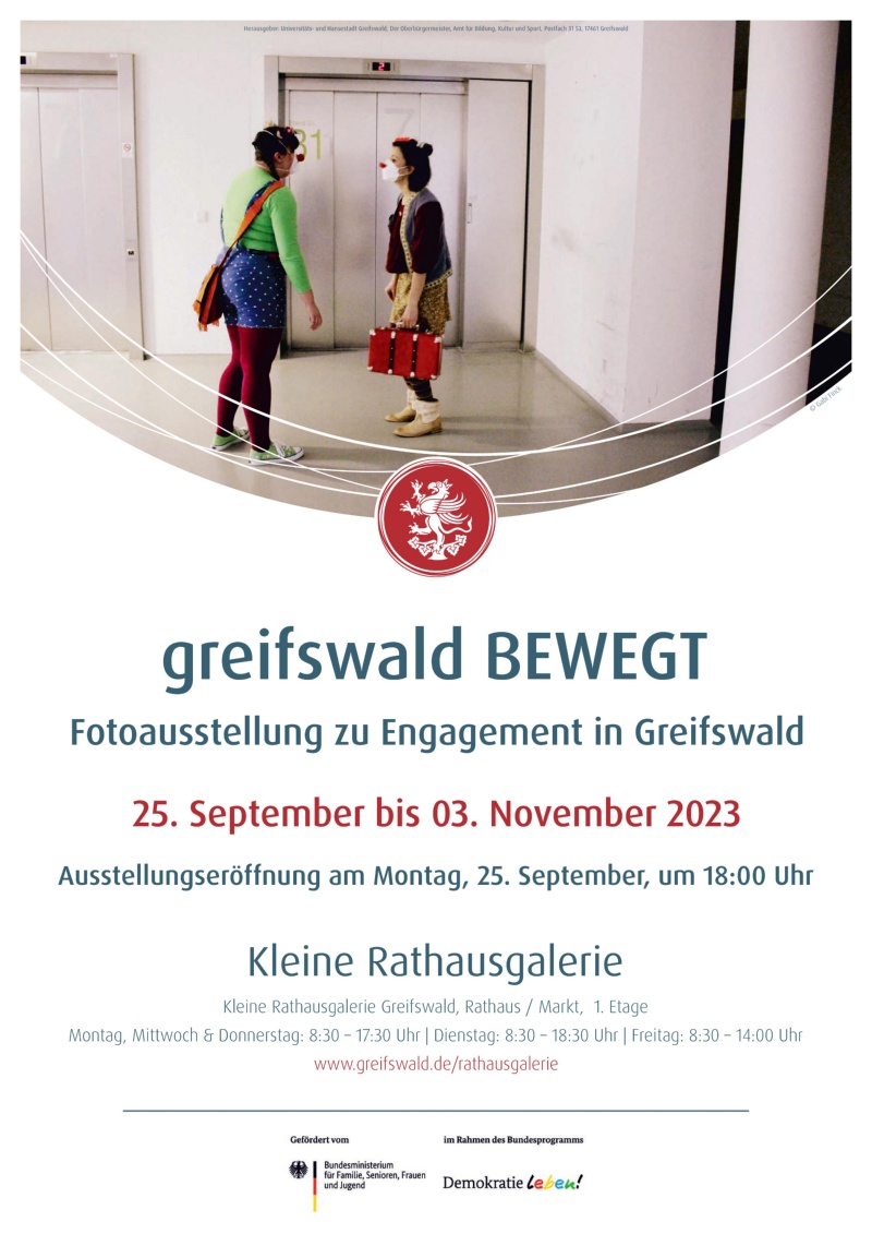 Plakat greifswald BEWEGT © Gabi Finck