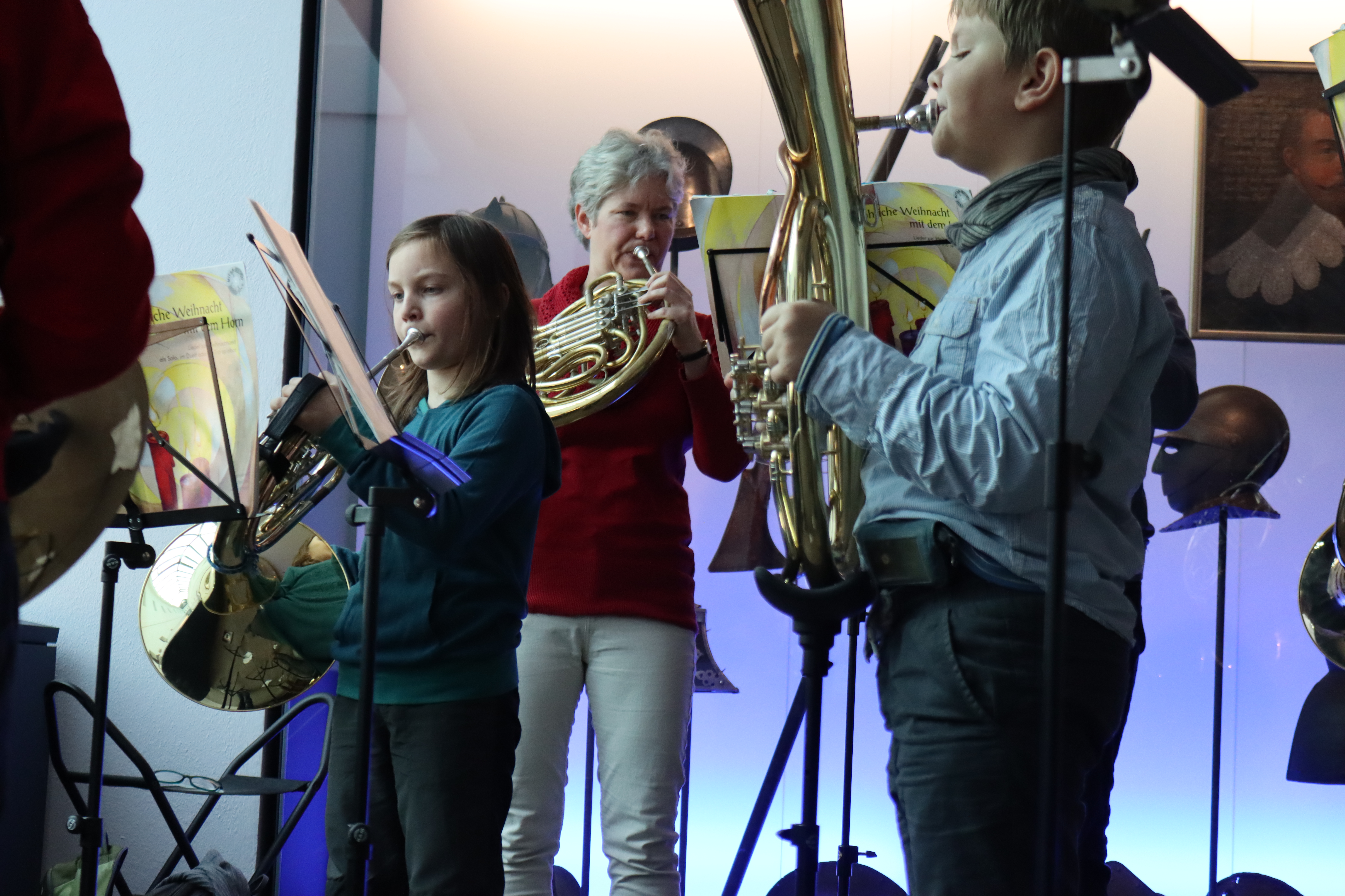 Hörner spielen im Pommerschen Landesmuseum