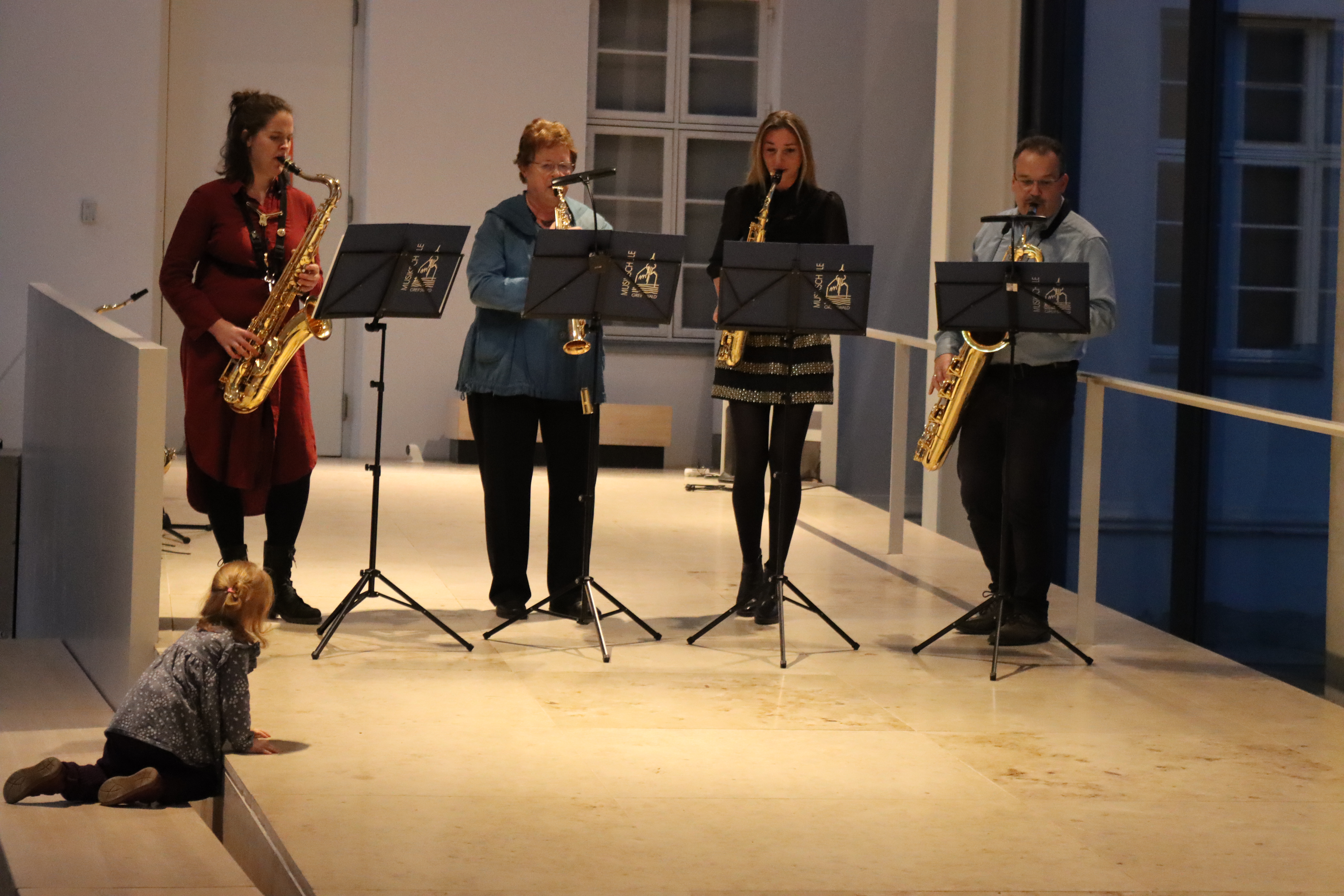 Das Saxophonquartett QuattroSubito beim Kunsthandwerkermarkt im PLM