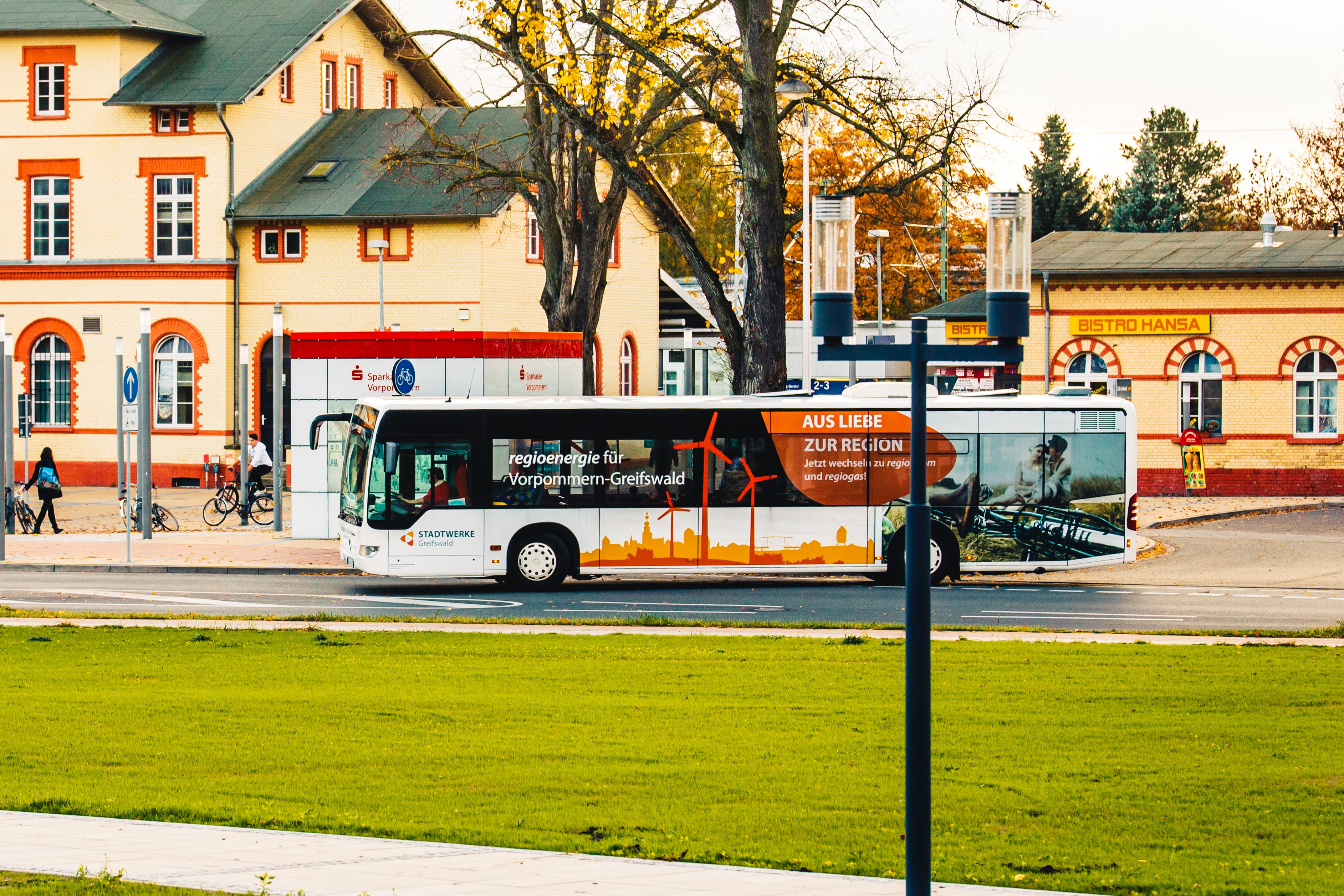 Bus Stadtwerke Greifswald am Hauptbahnhof