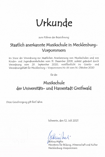 Musikschule Urkunde_Staatliche_Anerkennung