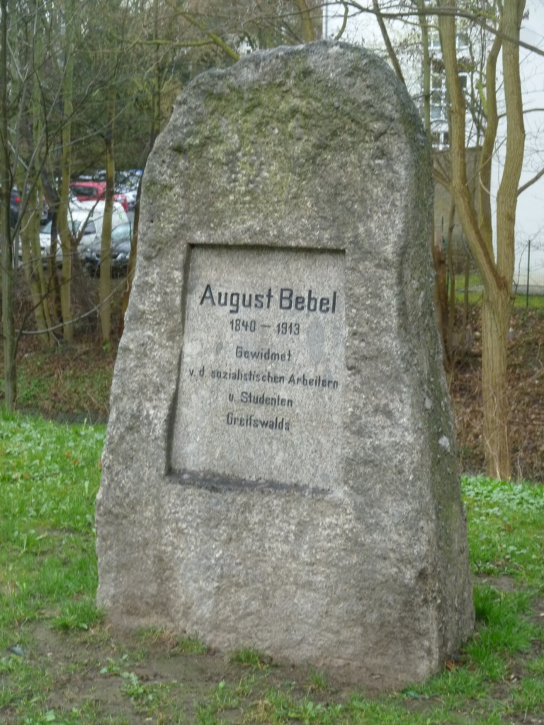 August Bebel Gedenkstein - Patenschaft: AStA Greifswald