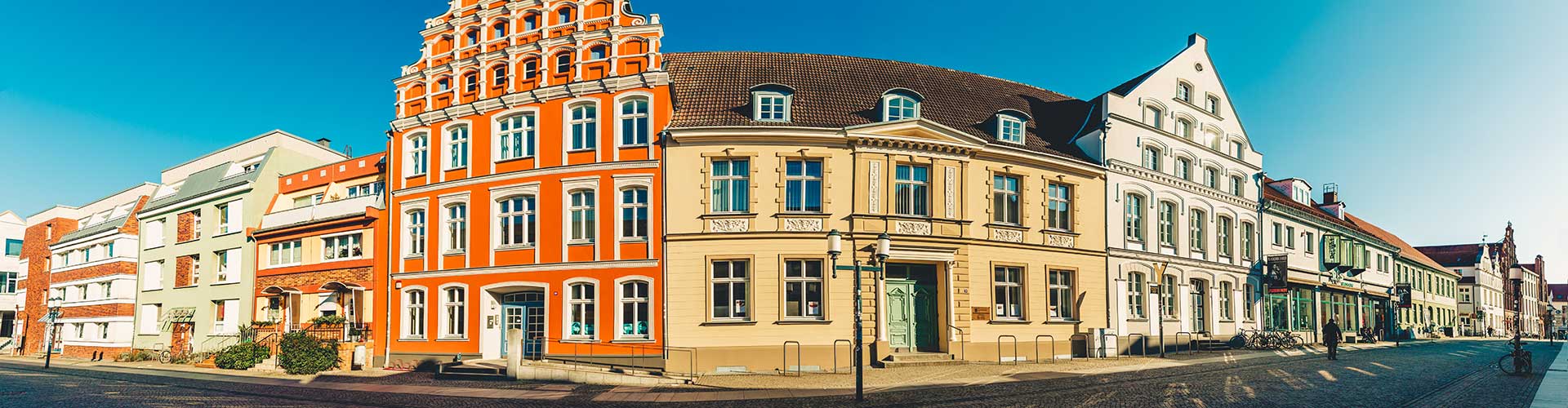 Blick auf die Stadtbibliothek in der Knopfstraße