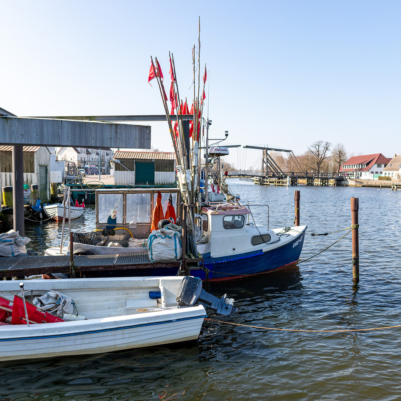 Traditionelle Fischerboote in Wieck