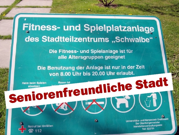 Seniorenfreundliches Greifswald, Universität- und Hansestadt Greifswald, Stadtkarte, Vermessung, Geoportal