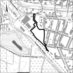 Übersichtsplan Bebauungsplan Nr. 113 - KAW-Gelände Süd-Ost - Entwurf