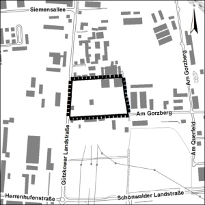 Uebersichtsplan Bebauungsplan Nr. 29 - Guetzkower Landstraße -