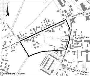 Uebersichtsplan Bebauungsplan Nr. 65 - Grimmer Straße -