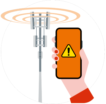 BBK Zeichnung Funkmast und Handy