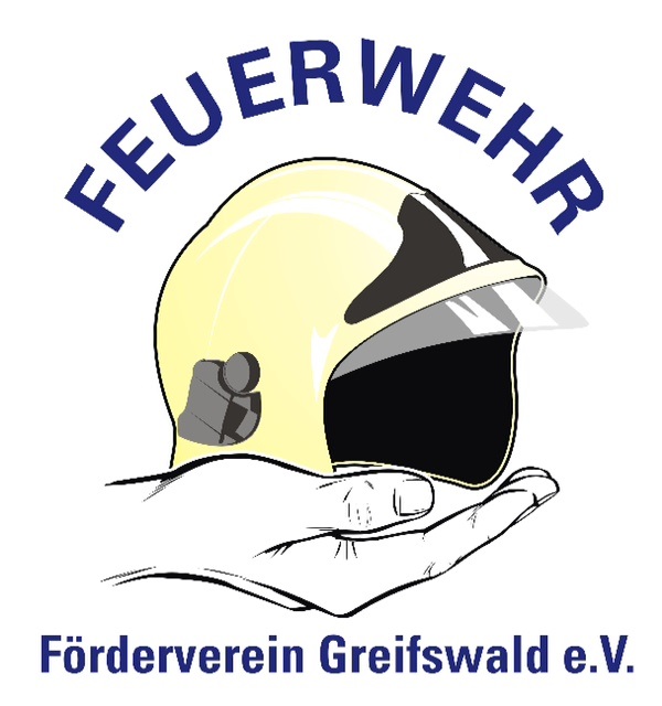 Hand hält Feuerwehrhelm