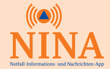 Schriftzug der NINA Warnapp