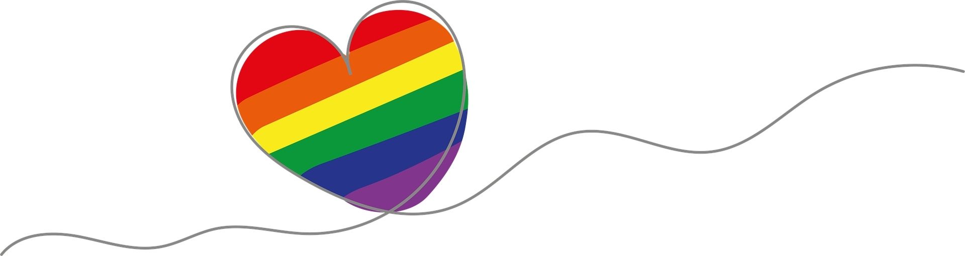 Herz in Regenbogenfarben