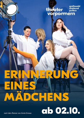 Theater Vorpommern Plakat zum Theaterstück "Erinnerung eines Mädchens"