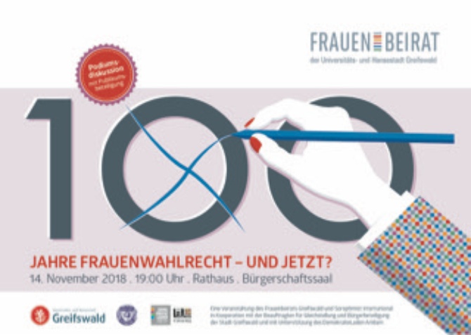 Poster zu 100 Jahre Frauenwahlrecht - und jetzt? © Franka Pannwitz Bild