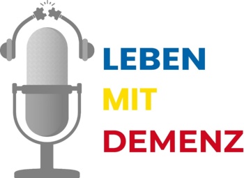 Netzwerk "Demenz im öffentlichen Leben in Rostock" Mikrofon mit Schriftzug "Leben mit Demenz"