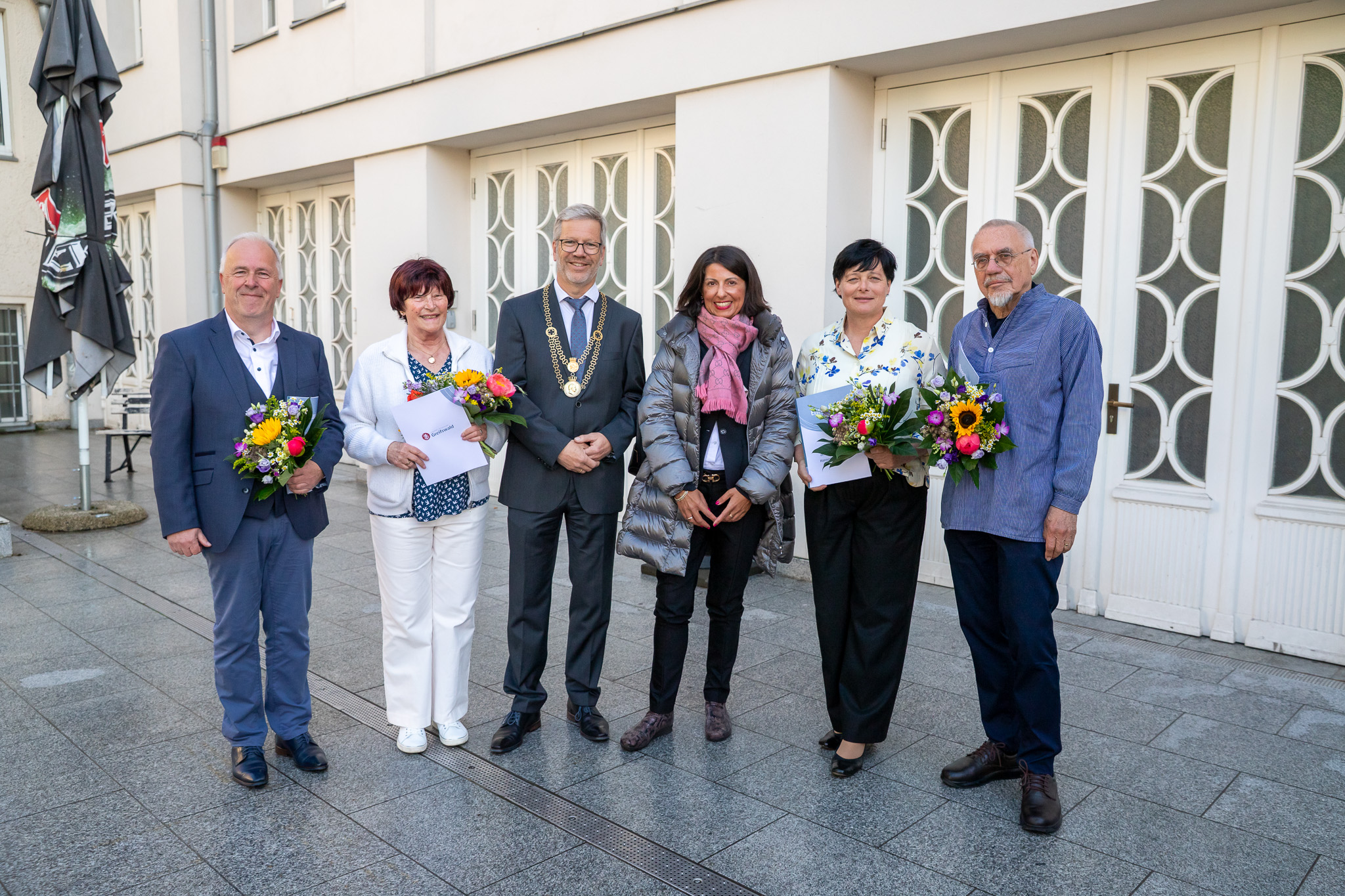 Gruppenfoto der Geehrten auf dem Stadtempfang 2026