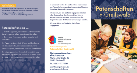 Bürgerhafen Flyer Patenschaften vom Bürgherhafen