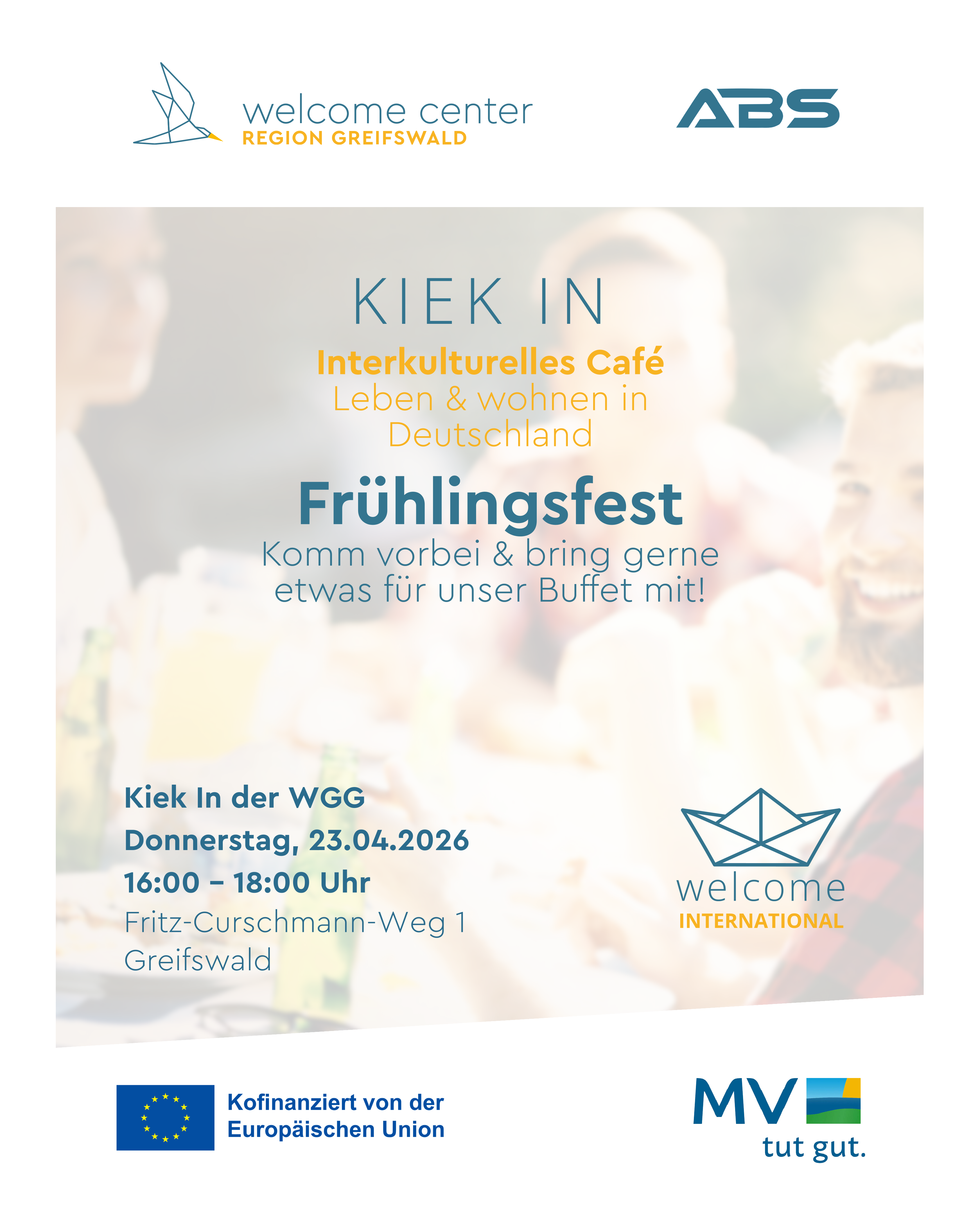 Frühlingsfest des Interkulturellen Cafés am Do., 23.04. von 16:00 bis 18:00 Uhr im Kiek In im Fritz-Curschmann-Weg 1