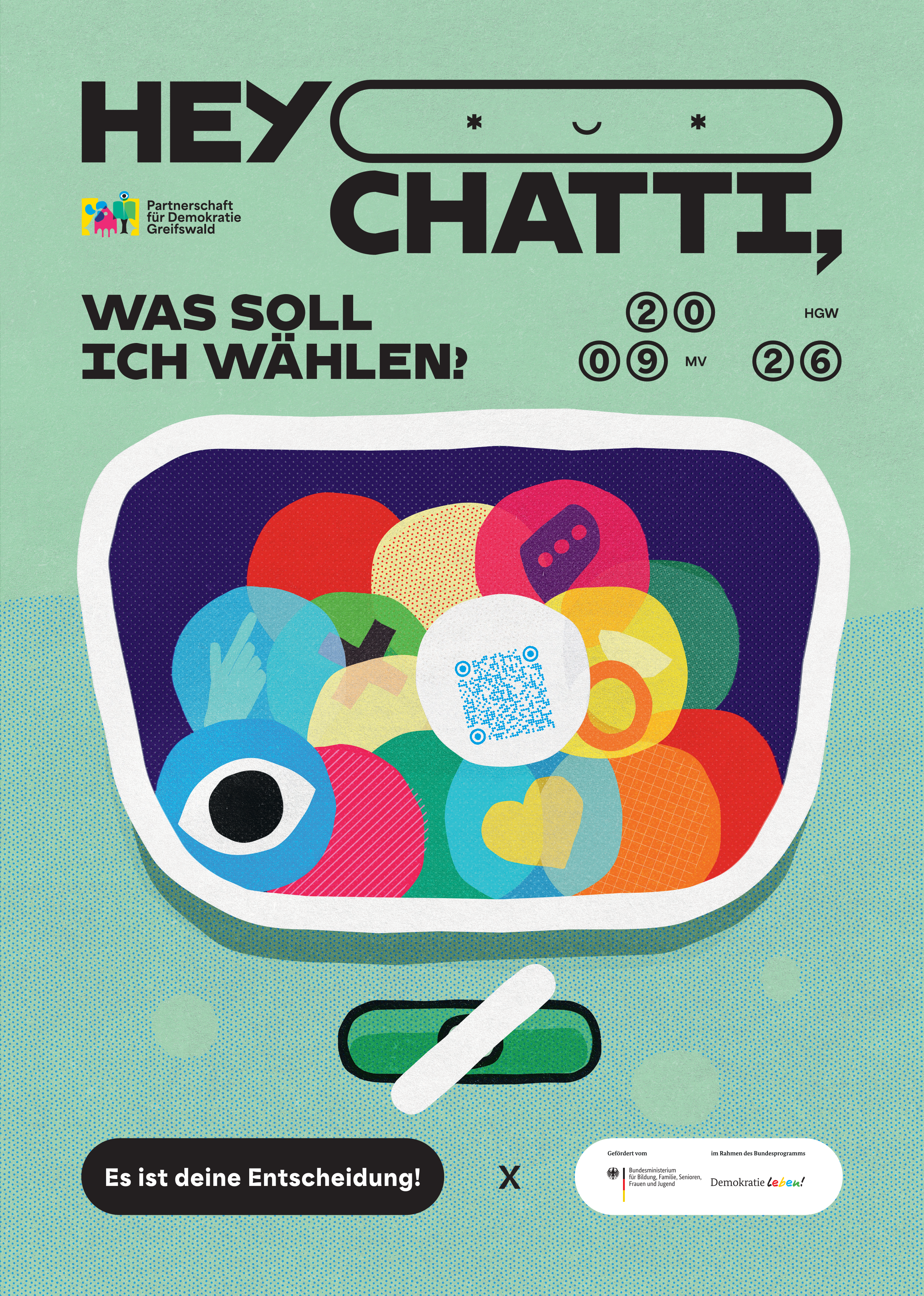 Kampagne "Hey Chatti" der Partnerschaft für Demokratie zu den Landtagswahlen
