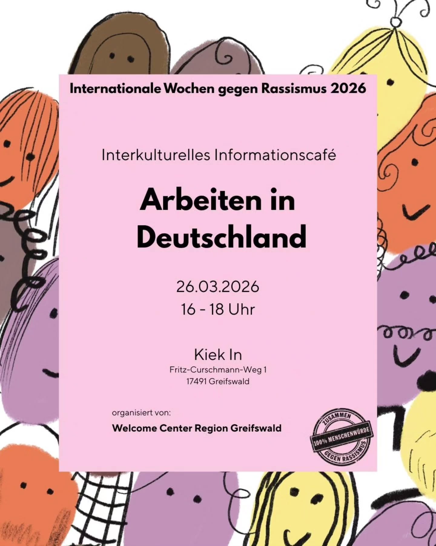Interkulturelles Café "Arbeiten in Deutschland" am Do., 26.03. um 16:00 Uhr im Kiek In im Fritz-Curschmann-Weg 1