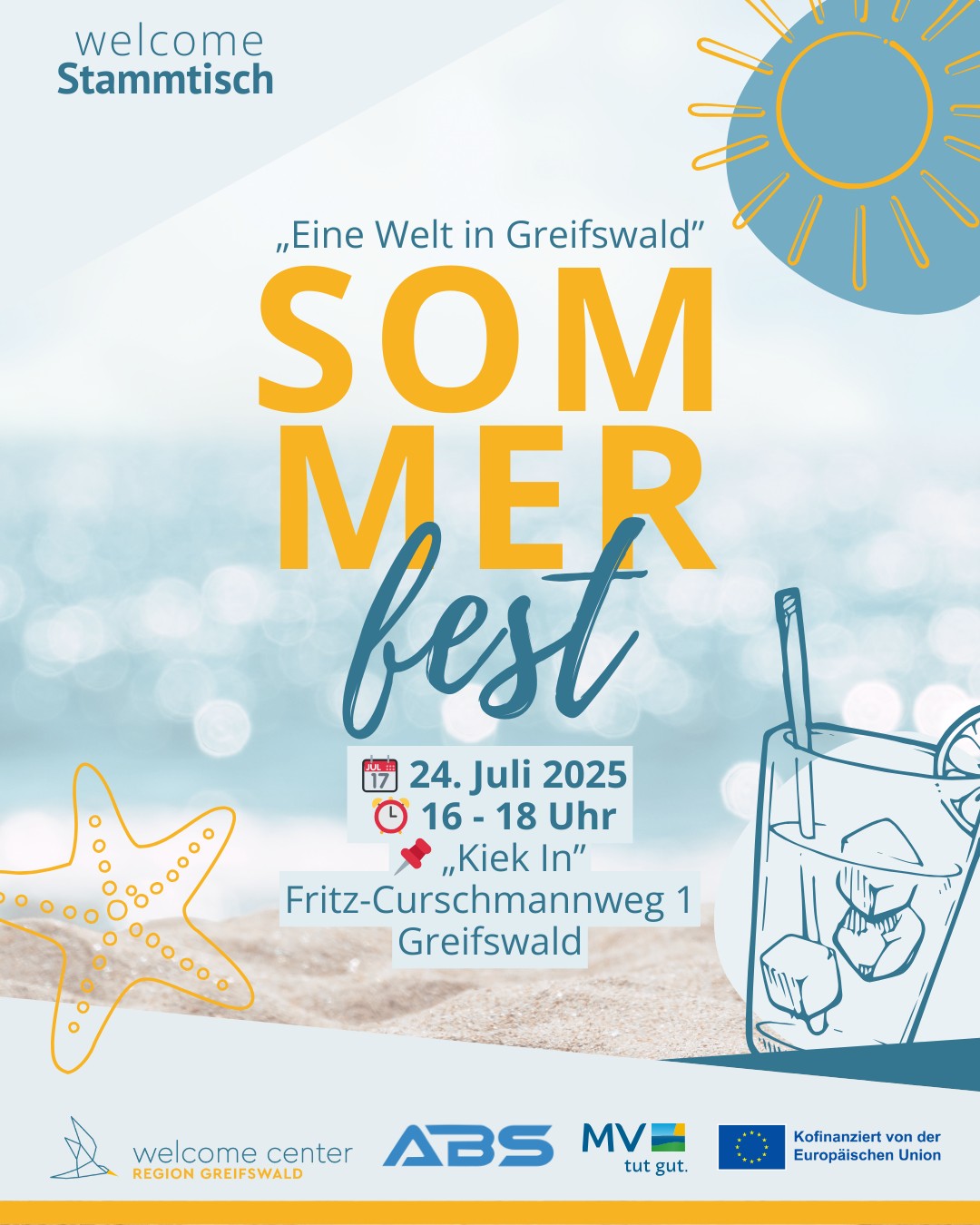Interkulturelles Sommerfest am Do., 24.07. von 16:00 bis 18:00 Uhr im Kiek In im Fritz-Curschmann-Weg 1