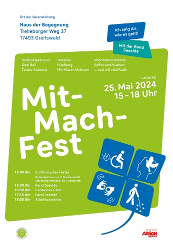 Mit-Mach-Fest im Haus der Begegnung am Sa., 25.05. von 15:00 bis 18:00 Uhr im Trelleborger Weg 37