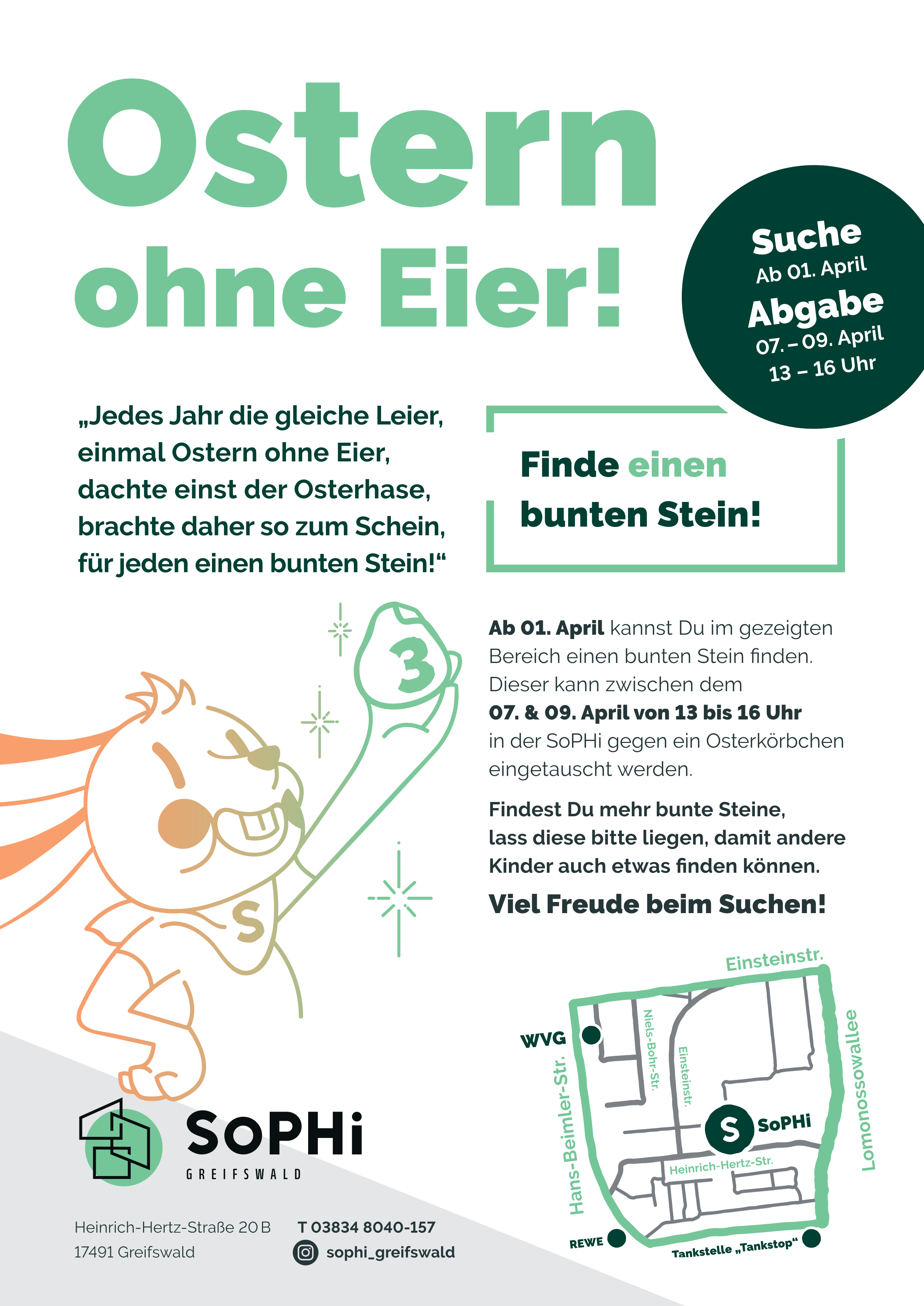 Osteraktion "Ostern ohne Eier" der SoPHi ab Mi., 01.04. in Schönwalde 1