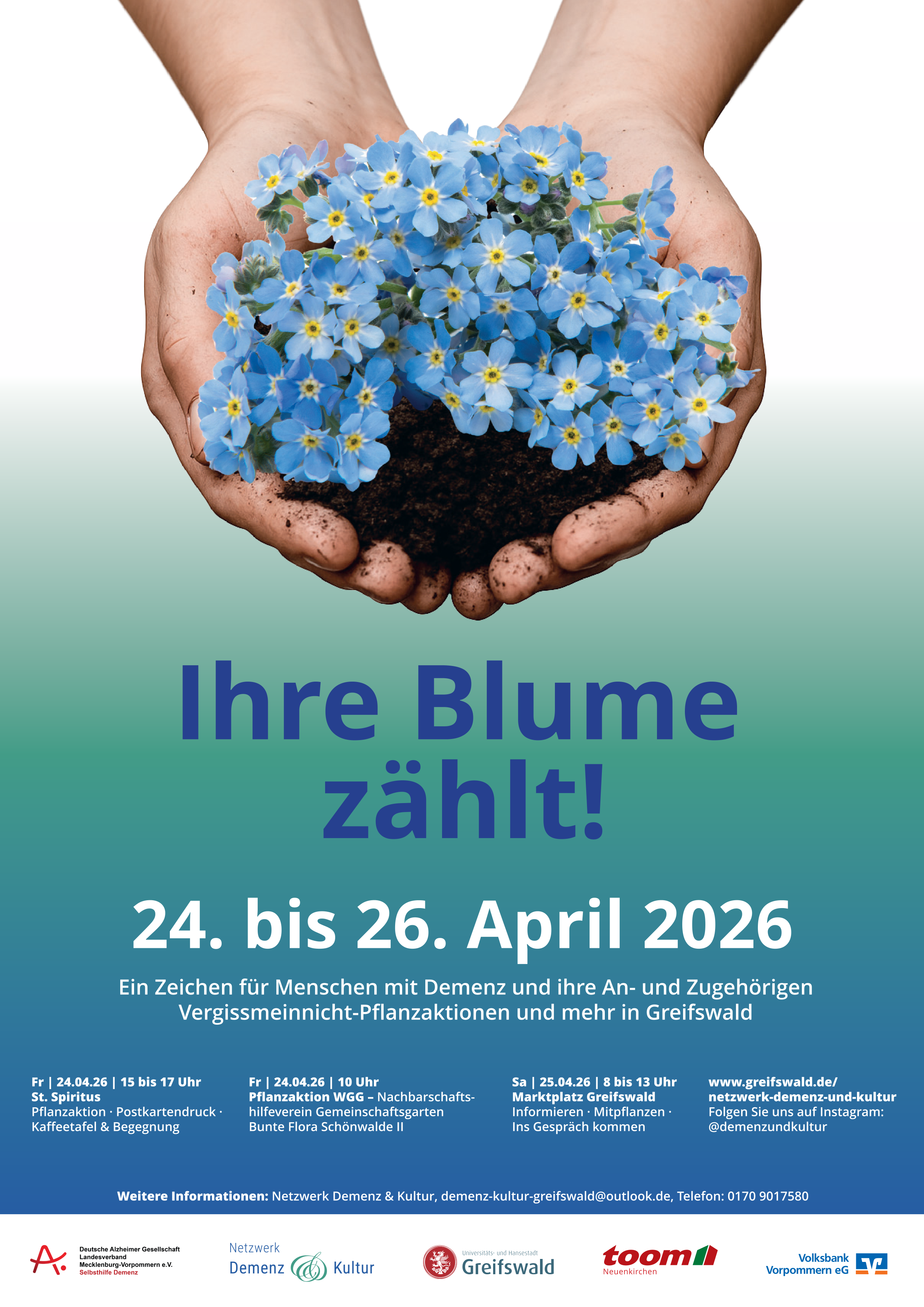 Pflanzaktion "Vergissmeinnicht" am Fr., 24.04. um 10:00 Uhr im Gemeinschaftsgarten "Bunte Flora" 
