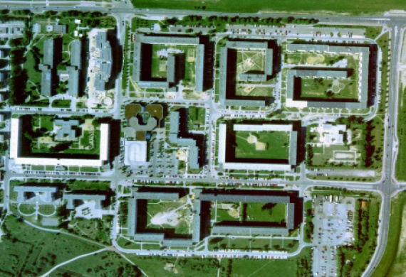 Rahmenplan Ostseeviertel-Parkseite © Stadtbauamt der Universitäts- und Hansestadt Greifswald Älteres Luftbild vom Ostseeviertel-Parkseite