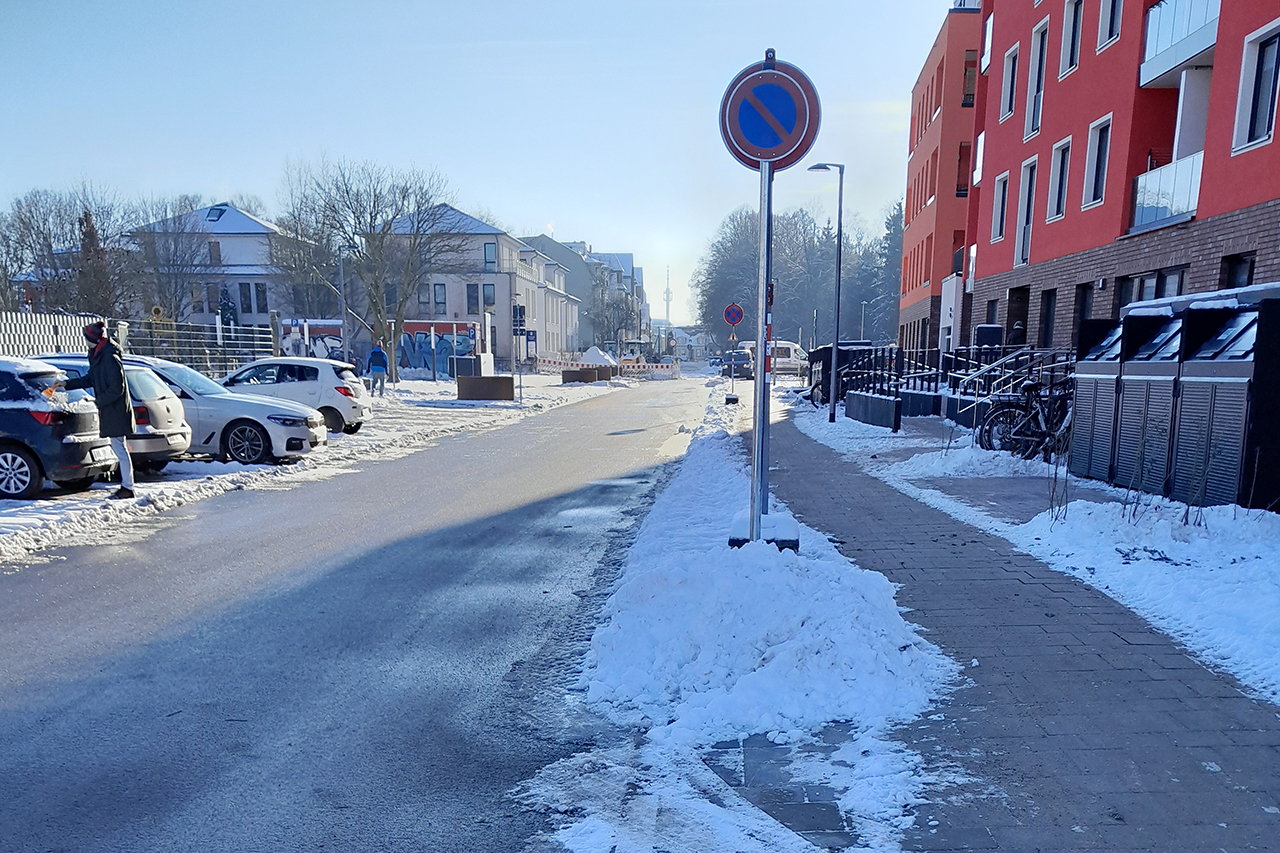 Straße An den Wurthen im Januar 2026
