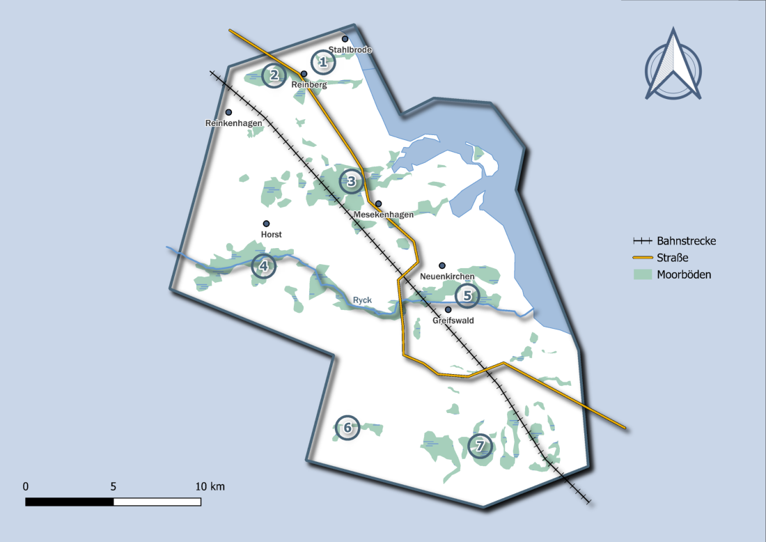 Übersichtskarte Moor in der Umgebung von Greifswald Bild