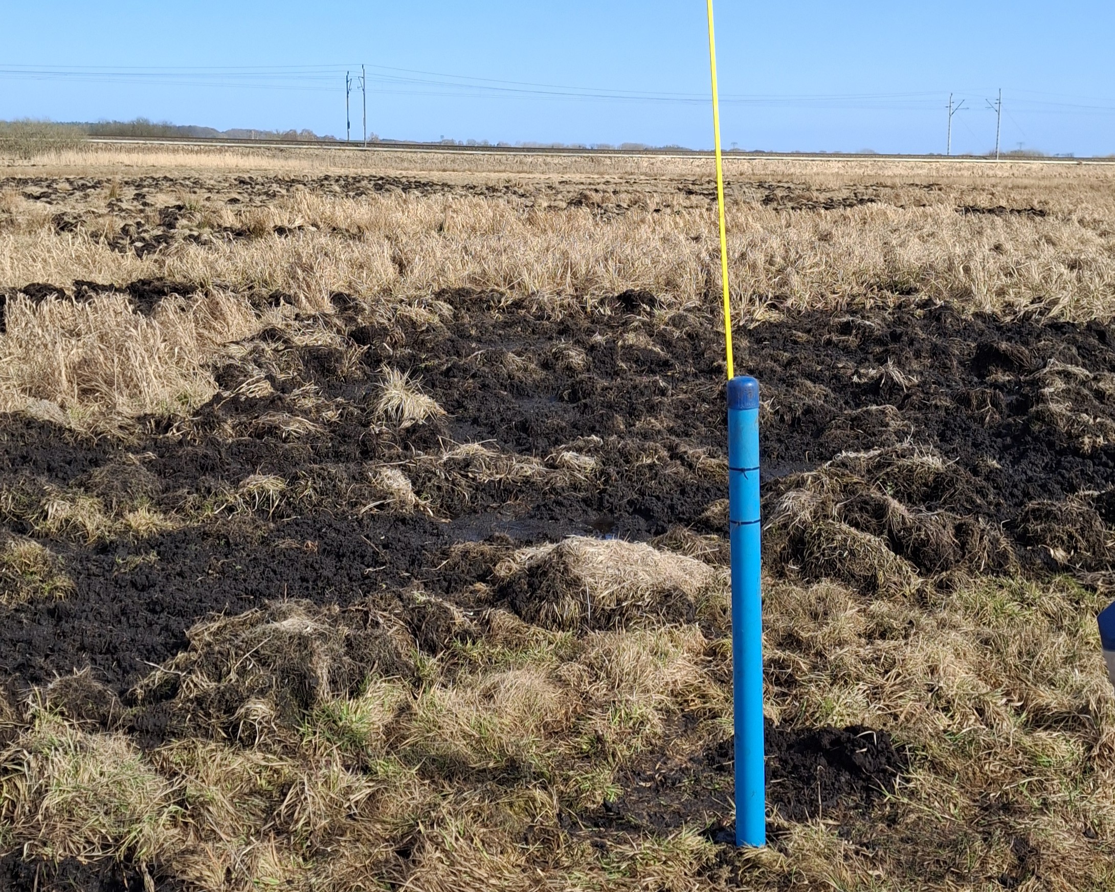 Pegelrohr zum Erfassen der Wasserstände. 