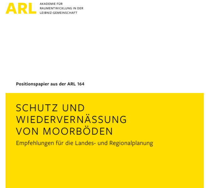 Positionspapier Schutz und Wiedervernässung von Moorböden © Akademie für Raumentwicklung in der Leibniz-Gemeinschaft Bild