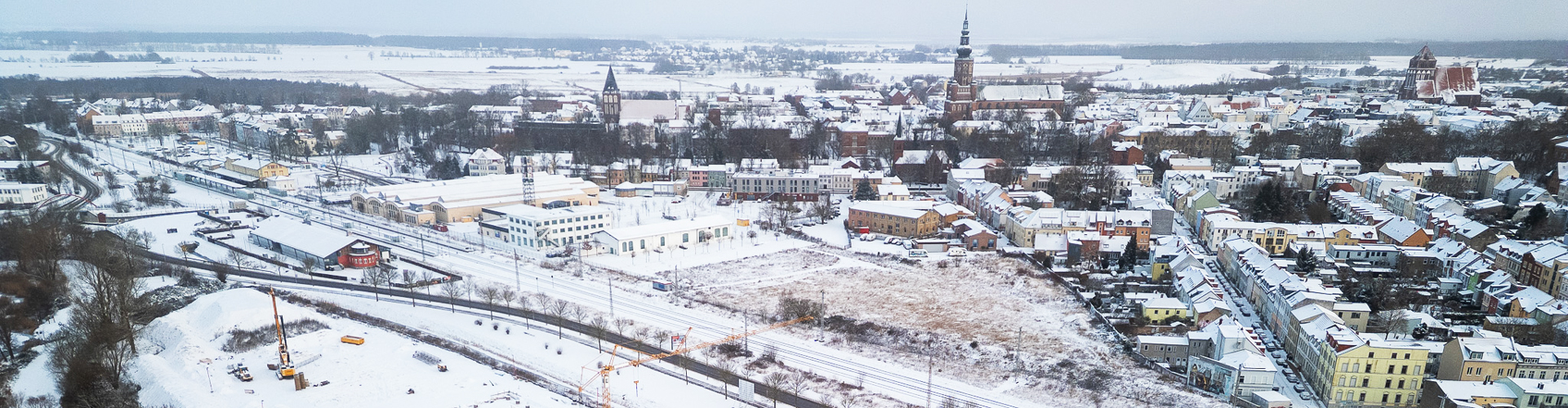 Luftaufnahme Greifswald im Winter 2026 - &copy; André Gschweng
