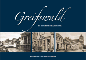 Cover des Bildbandes Greifswald in historischen Ansichten - © Kalendermanufaktur Verden Cover des Bildbandes Greifswald in historischen Ansichten