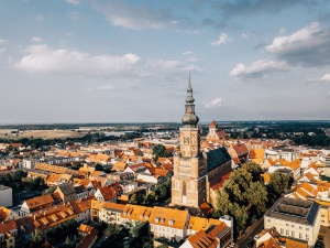 Greifswalder Innenstadt von oben