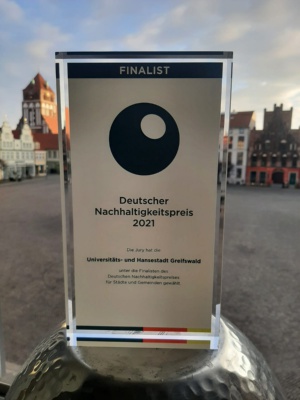 Greifswald als Finalist für Deutschen Nachhaltigkeitspreis mit Urkunde geehrt