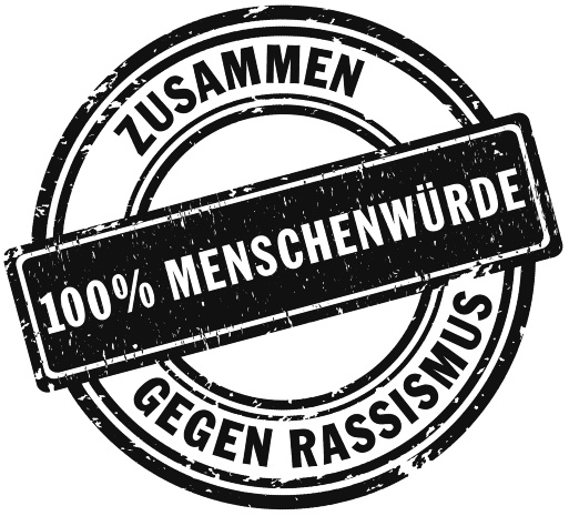 Stempel für Menschenwürde - gegen Rassismus
