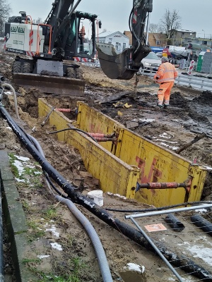 Arbeiten am Schmutzwasserkanal