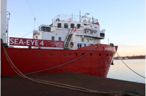 Das Seenotrettungsschiff SEA-EYE 4