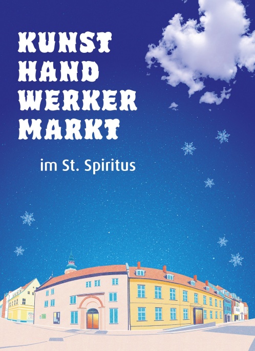 Plakat zum Kunsthandwerkermarkt im St. Spiritus