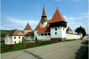 Ansicht einer Kirchenburg in Rumänien